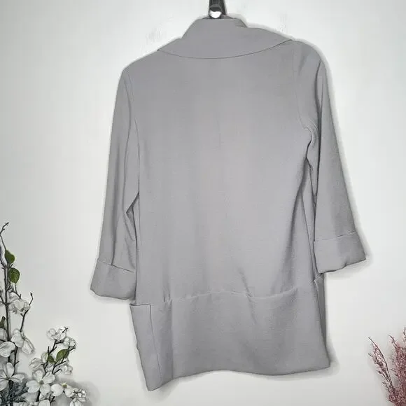 Wilfred Light Gray Draped Blazer - Picture 4 of 6